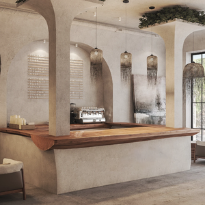 Vitrina de Madera Rústica Personalizada con LED para Cafetería, Resistente al Agua, Ecológica, Fabricada en Fábrica, para Exhibir Café, Pasteles y Productos de Cafetería - Product Image 2