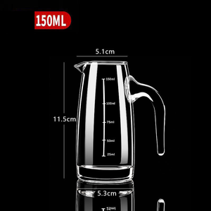 Set Dispenser Anggur Tebal untuk Penggunaan Komersial, Dispenser Anggur Bergradasi 100ml, Dekanter Kaca untuk Anggur Merah dan Minuman Keras - Product Image 3