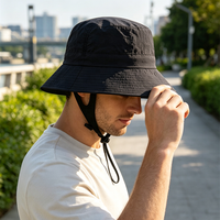 Chapeaux Bob Personnalisés à Large Bord, Pliables et Compactables, Chapeaux de Soleil Unis pour Femmes, Chapeaux Panama d'Été pour la Plage et l'Extérieur avec Sangle Mentonnière