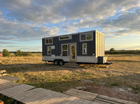 Maison préfabriquée légère en acier de haute qualité sur roues, maison mobile modulaire, remorque portable de 20 pieds, villa fabriquée en Chine