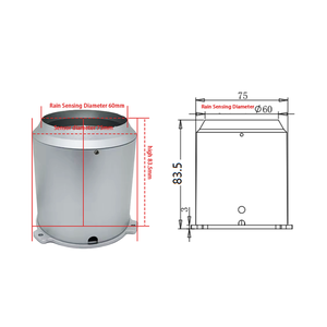 Pluviomètre à détection de pluie par chute RS485 4G <span class=keywords><strong>Wifi</strong></span> Lora Lorawan, diamètre de capteur 60 mm, pour la protection environnementale météorologique - Product Image 4