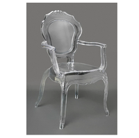 Chaise transparente en cristal