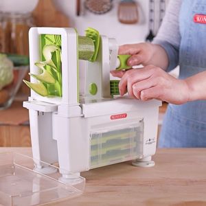 Long Life Kitchen Household Multifunctional Grater Manual Rotary <b>Vegetable</b> <b>Cutter</b> Chopper Spiralizer for Home Use - Product Image 1