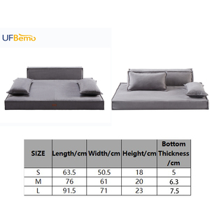 Sofá cama de lujo para perros y gatos de espuma viscoelástica lavable extraíble de fabricante al por mayor éxito de ventas - Product Image 6