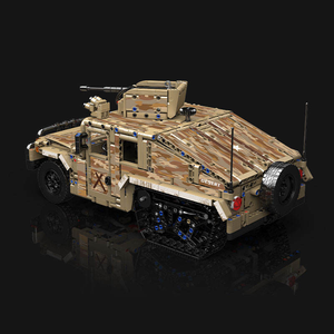 Moule King 20047 2094PCS <span class=keywords><strong>Militaire</strong></span> Série <span class=keywords><strong>Militaire</strong></span> Hummer Piste Voiture Bloc de Construction Modèle Technique Jouet Éducatif Festival Cadeau - Product Image 4