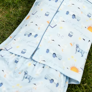 Pijamas de Satén para Bebés Niños 2026, Conjunto de Pijama de Manga Corta para Niños, Ropa de Dormir para Niños Pequeños, Vamos a Nadar por la Mañana - Product Image 2