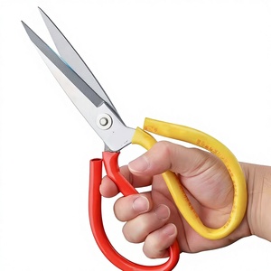 Ciseaux de tailleur extra larges et robustes pour usage domestique et industriel, version allongée, pour la coupe de tissus et l'utilisation en cuisine, en acier au carbone antirouille - Product Image 1
