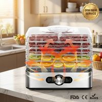 RVS Voedseldehydrator met meerdere lagen, voor jerky, fruit, groenten en kruiden, RoHS LFGB goedgekeurd, huishoudelijke dehydrator