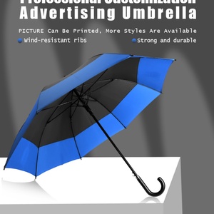 23-inch High End Luxury Novelty Customization logo Two Tone Straight Bone <b>Umbrella</b> UV protection Outdoor <b>Umbrella</b> - Product Image 4