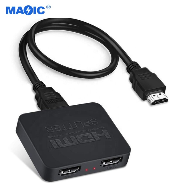 OEM HDMI Splitter 4K 30Hz 60Hz 1x2 1 Input 2 Output Scaler HDMI Splitter Audio Equipment Support 18.5Gbps HDCP 3D HDR10