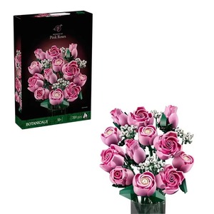 Set Bouquet di Fiori Selvatici 40 Pezzi, Fiori di Plastica, Papaveri, Lavanda, Gioco di Costruzione, Tema Paesaggi, Artigianato per Adulti - Product Image 5
