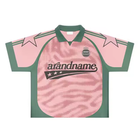 Custom Streetwear Patchwork Rugby Fútbol Camiseta Jerseys de punto de algodón Baloncesto Club Sport Boxy Cropped Men Jersey