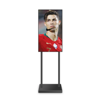 Écran vidéo numérique vertical publicitaire portable sur pied, 40 pouces, 4K, Android, mobile, pour intérieur, indice de protection IP65, pour ascenseur