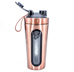 Bouteille agitateur de protéines Portable 28oz, 700ml, pour conserver de la nourriture, avec fenêtre Visible, en acier inoxydable - Product Image 6