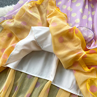 Robe longue amincissante à pois colorés pour femme, style vacances décontracté, collection 2026