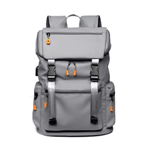 Sac à dos de sport design avec motif uni, compartiment interne pour ordinateur portable - Sac à dos décontracté et tendance