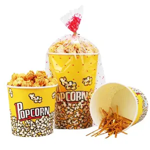 Özel Logo tek kullanımlık götürmek kızarmış tavuk kovaları sinema patlamış mısır kutuları kağıt patlamış mısır tavuk fincan