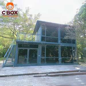 Cbox Modular 2-Story Flat Pack Office Luxury Hotel Sandwich Panel Villa Apartment Living Unit Mobile Container <b>House</b> - Product Image 3