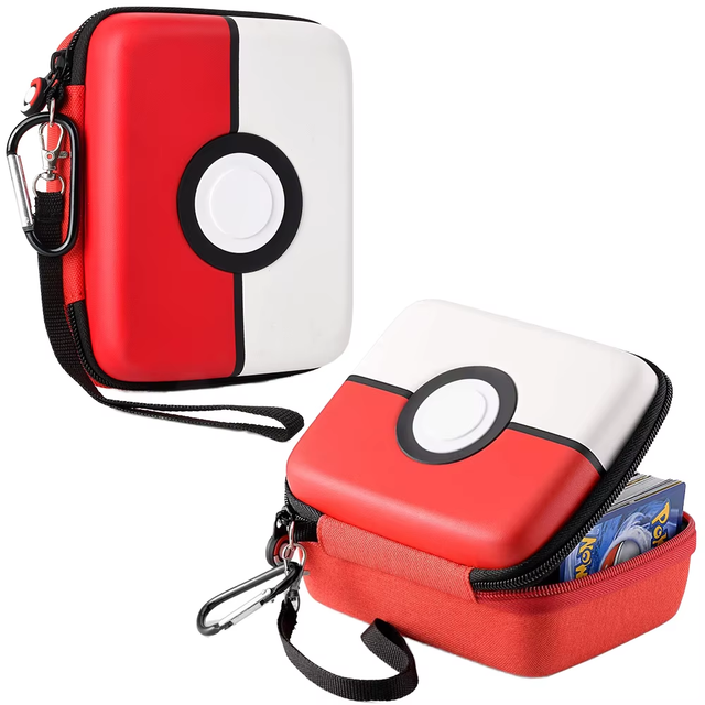 Poke Mon Trading Cards Games Carrying Case EVA Hard Shell Storage Box Holds 400 Cards Waterproof Storage Bag