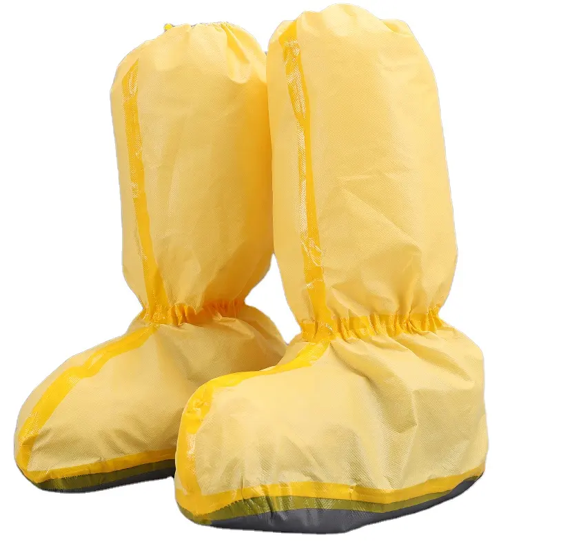 工場OEM不織布産業安全ゴムブーツppeカバーシリコン使い捨て防水靴ブーツカバー