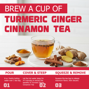 Thé au Curcuma, Gingembre et Cannelle Marque Blanche : Favorise la Digestion, Saveurs Terrestres et Chaleur Réconfortante pour Revitaliser et Inspirer - Product Image 3