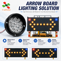 Module d'avertissement de remplacement CadSolar 100mm 15 LED ambre pour flèche de signalisation de camion, pour travaux routiers
