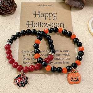 Natural Bracelet Colorful Glass Beaded Anti-anxiety Stone Innovative Influencer Choice Item Personalized <b>Engraving</b> - Product Image 3