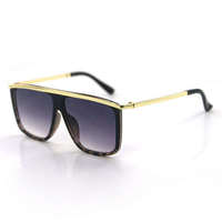 Lunettes de soleil de marque Viper Fashion, surdimensionnées, à visière carrée, noires, en polycarbonate, monobloc, confortables