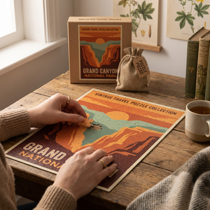 Rompecabezas de Papel <span class=keywords><strong>a</strong></span> Todo Color Personalizado con Diseño de Parque <span class=keywords><strong>Nacional</strong></span> Vintage, 500/1000 Piezas, Ilustración Retro Plana de Paisaje, Regalo - Product Image 4