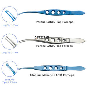 Pinset operasi Titanium 108mm, instrumen oftalmik mikro, Pinset operasi plastik dengan ujung lubang - Product Image 4