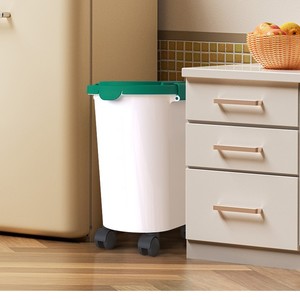 Faltbarer Tierfutter-Aufbewahrungseimer mit langem Griff, luftdichtem Behälter und Rädern, Großraumbehälter für Hunde- und Katzenfutter, Großhandel OEM - Product Image 4