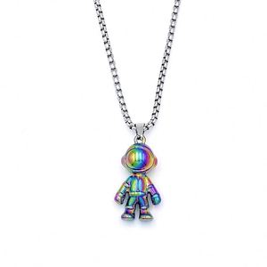 Collier magnétique tendance 2021 pour couple, pendentif astronaute robot en acier inoxydable pour homme et femme - Product Image 5