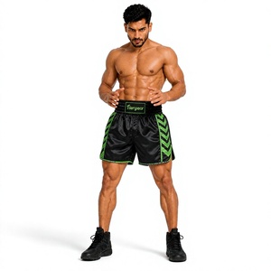 Professional Muay Thai <b>Shorts</b> 100% Polyester 185 GSM Satin Lightweight Quick Dry Breathable Unisex Boxing Kickboxing Training - Product Image 1