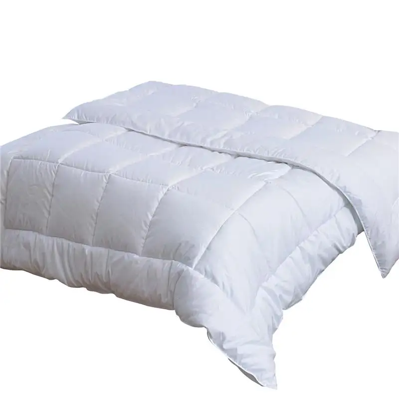 Couette d'hôtel couette insert blanc motif carré 100% microfibre remplissage couette queen size