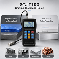 Jauge d'épaisseur de revêtement GTJ T100, testeur magnétique à courants de Foucault pour applications de mesure sur l'aluminium et l'acier
