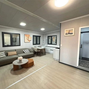 Mobile 20 pieds 30 pieds 40 pieds 2 3 chambres à coucher pliante extensible minuscule préfabrication maisons en conteneur restaurant maison portable prépliée remorque - Product Image 4