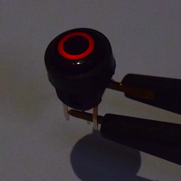 एक बंद खरीद 10mm मिनी लघु प्रकार क्षणिक खोल प्लास्टिक लाल एलईडी पुश बटन स्विच 6 पिन SH01-223M7 समर्थन अनुकूलन