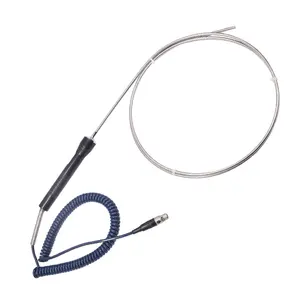 Wrnk-187 handheld Large Handle SS304/316 Probe K Type Armored Thermocouple 1000 Degrees Temperature Sensor Surface Thermocouple