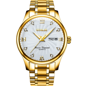 Montre à quartz de luxe pour homme, boîtier en alliage 40 mm, aiguilles lumineuses, résistante à l'eau, bracelet en cuir, cadran en acier inoxydable, vente chaude - Product Image 2