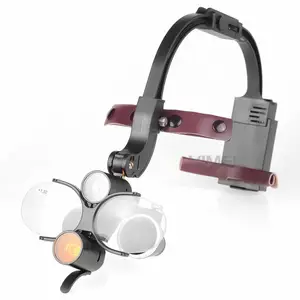 6.0x/2.5x/3.5x Complete Set Dental Loupes With 5W LED Headlamp Medical Magnifier Wireless Surgical Headlight With 2pc Battery