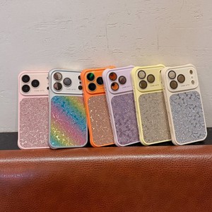 Fashion Glitter Bowknot Air Cushion Shockproof Mobile phone case for iPhone 17 16 15 14 pro max Conversion lens Frame back <b>cover</b> - Product Image 6