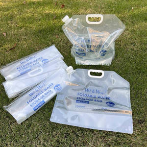 Sac de stockage d'eau pliable personnalisé 5L avec bec verseur, sans BPA, qualité alimentaire, pour le camping en plein air et les situations d'urgence - Product Image 1