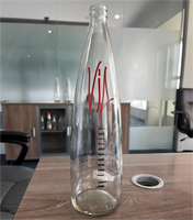 Botol Jus Kaca Label Pribadi 500ml Botol Minuman Kaca Botol Kaca Biru Matte untuk Air Minum