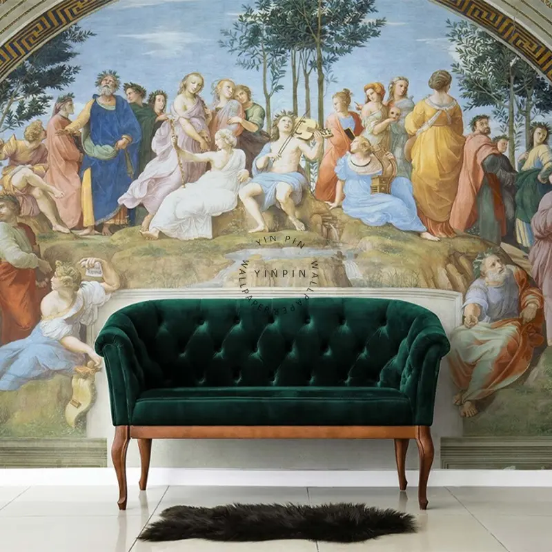 Panassus raphael painted during the renaissance period wallpaper european style
