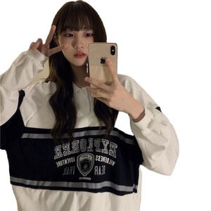 Sudaderas estampadas para mujer, holgadas, de manga larga, estilo Harajuku, ropa de calle elegante, estilo coreano preppy de otoño para estudiantes - Product Image 1