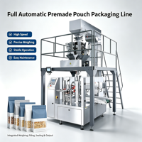 Machine d'emballage rotative entièrement automatique pour sachets préformés Doypack, avec remplissage, scellage et pesage de haute précision pour l'emballage alimentaire
