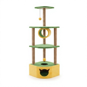 "High-quality premium cat scratching <b>post</b> with a rattle toy by Amistar, for cats and kittens of all ages and sizes." - Product Image 1