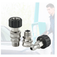 Raccord rapide M22 en acier inoxydable haute performance Bear Crystal pour outils de nettoyage automobile - Pistolet à eau haute pression