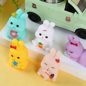Juguete de Goma de Conejito de Dibujos Animados, Juguete de Agua de Goma Suave con Sonido, Juguete de Baño para Bebés - Product Image 4