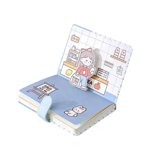 Moda Popular Corea Ins Hand Ledger Set Simple A5 Cuadernos de niña linda Estilo impreso PU cuero PVC cubierta de hojas sueltas - Product Image 6